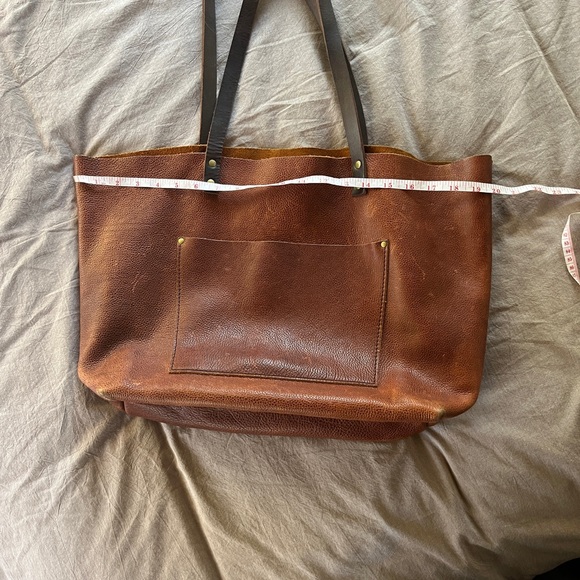 Portland Leather Nutmeg Tote Bag - Picture 2 of 8